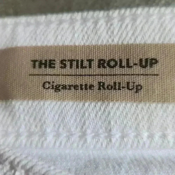 WOMEN'S ADRIANO GOLDSCHMIED AG JEANS ☆ WHITE ☆ STILT ROLL-UP  CIGARETTE - Picture 4 of 11